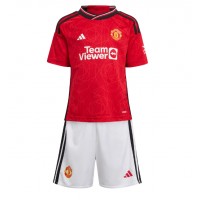 Manchester United Anthony Martial #9 Hjemme Trøje Børn 2023-24 Kortærmet (+ Korte bukser)